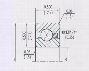 開式等截面四點接觸球類型（X）NKD